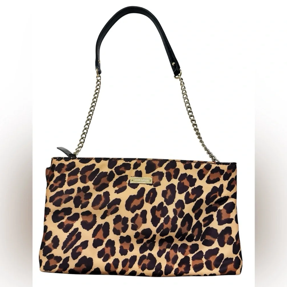 kate spade leopard print shoulder bag - Like New - Picture 2 of 8